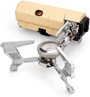 Camping Cassette Stove Portable Folding Camp Gases Butane Stove 2600W with Electronic Ignition Carrying Bag for Cooking Camping Pincnic Backpacking Hiking