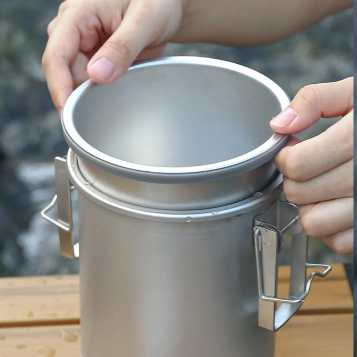 Camping Cookware, Camping Pot Outdoor Cooking Tool Multi-Function Steamer Portable Camping Cooker Pot Portable Stove