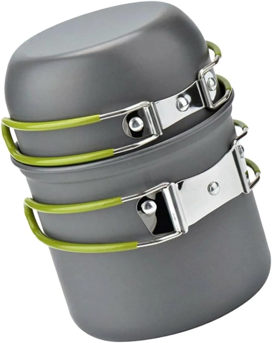 Camping Cookware Kit Non-Stick Pan Cooking Pot Portable Teapot Utensils Set Accessories for Outdoor