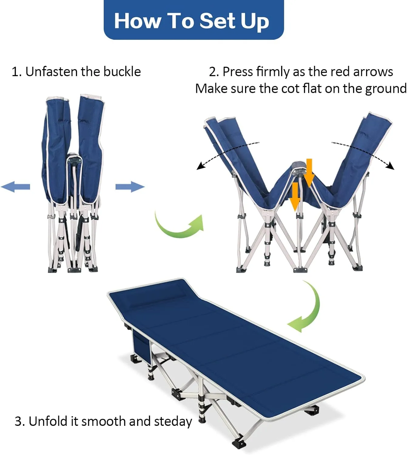Camping Cot 2 Pack with Comfortable Mattress Cots for Sleeping with Pad Heavy Duty Camping Bed 2 Person Sleeping Cot Include Carry Bag Camping Cots for Adults Vacation Outdoor