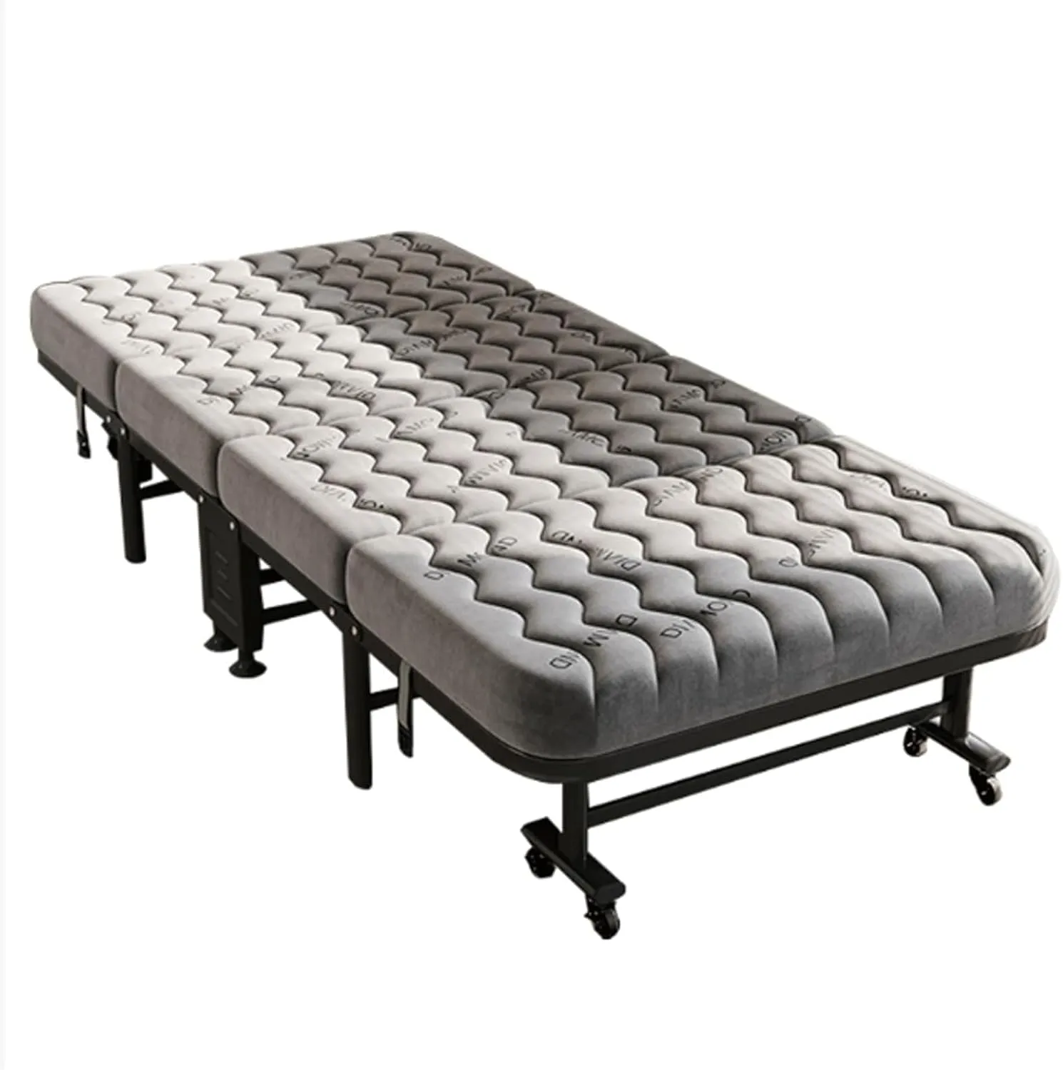 Camping cot Folding Bed with Mattress Twin Folded Bed Portable Rollaway Bed Space-Saving for Easy Storage for Guest Room, Small Apartment Folding cot