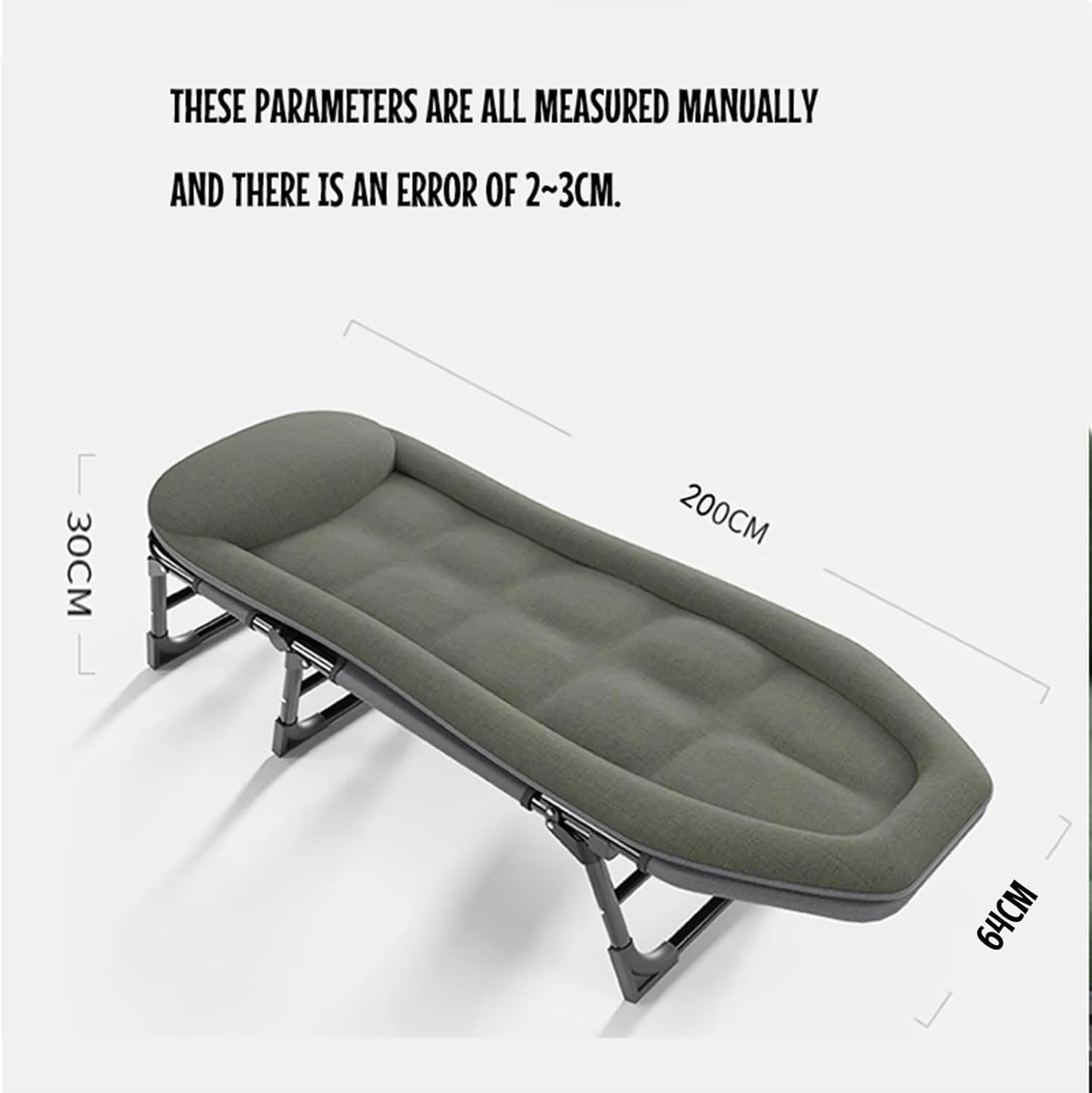 Camping Cot, Folding Camping Cot for Adults, 5-Position Folding Chaise Lounge Chair, Portable Folding Camping Cot, for Office/Home Nap, Outdoor,A,200x64cm