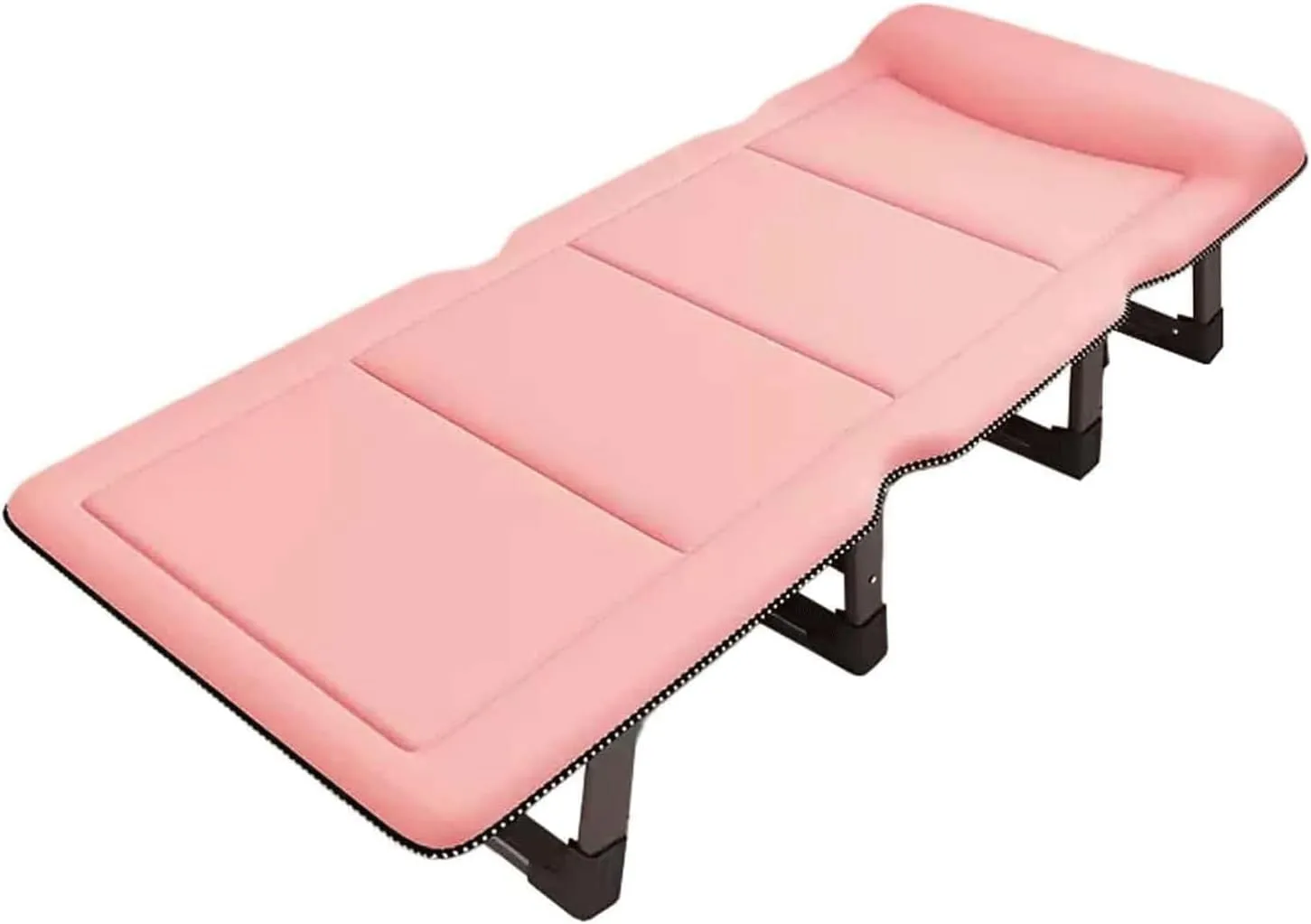 Camping Cot for Adults 4 Position Adjustable Folding Bed Portable Folding Camping Cot with Mattress and Pillow Sleeping Cots