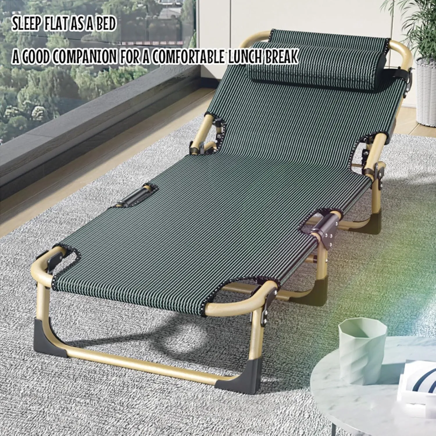 Camping Cot for Adults, Folding Bed with Comfortable Cushion, Camping Cot, for Office/Home Nap, Outdoor, Camping, Travel, Max Load 330Lbs