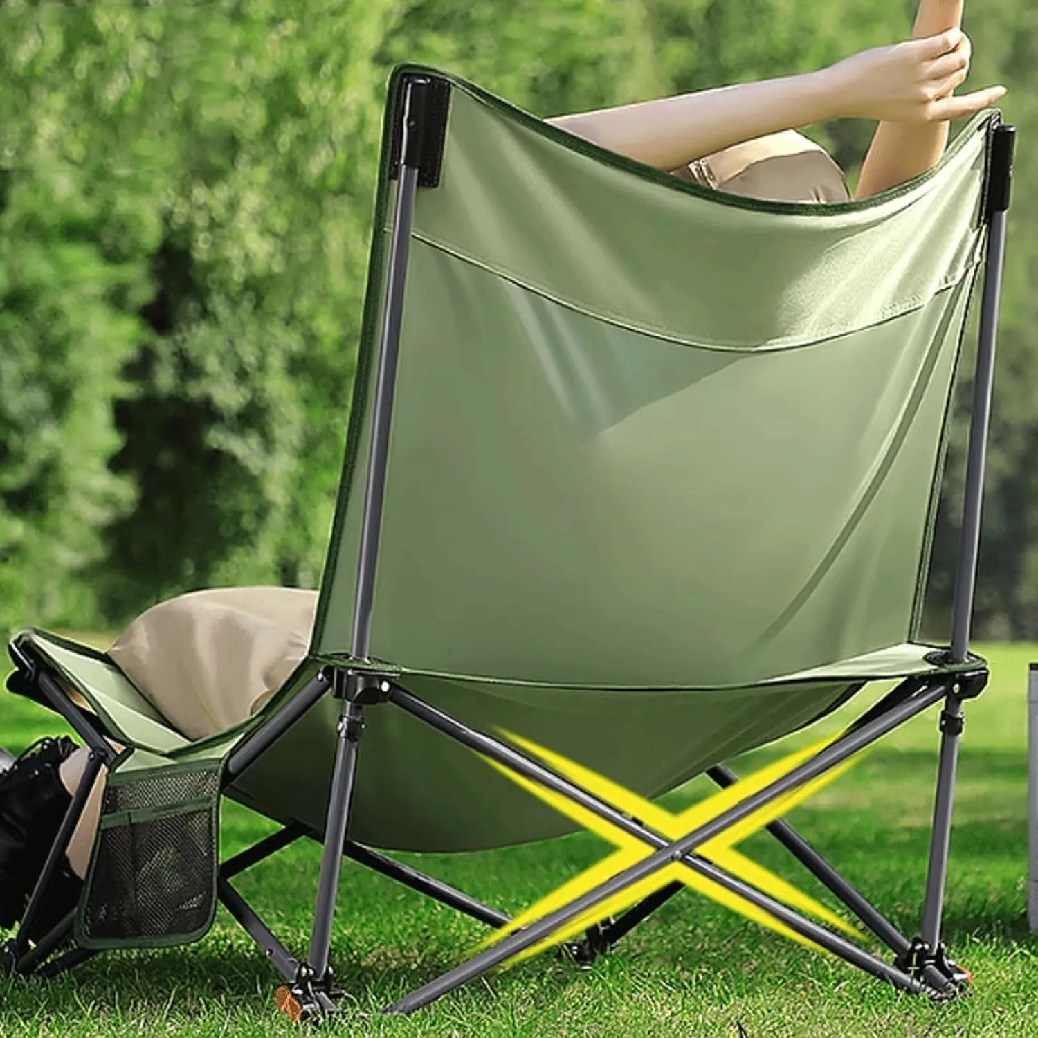 Camping cot Portable Camping Cot Outdoor Recliner Folding Cot for Office Nap and Home Lounging Camping Spare Bed, Patio Rollaway Guest Bed Folding cot