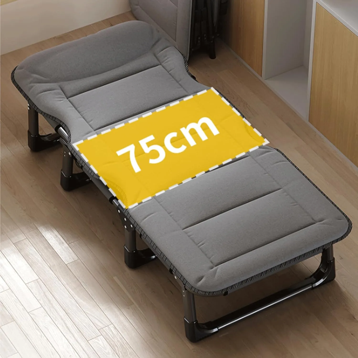 Camping cot Portable Camping Cot Space-Saving Folding Cot for Office Nap Beach Vocation and Home Lounging Integrated Mattress with Headrest Folding cot