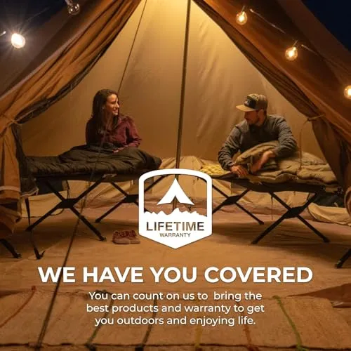 Camping Cot w/ Pivot Arm,Folding Camping Cot,Durable Heavy Duty Canvas