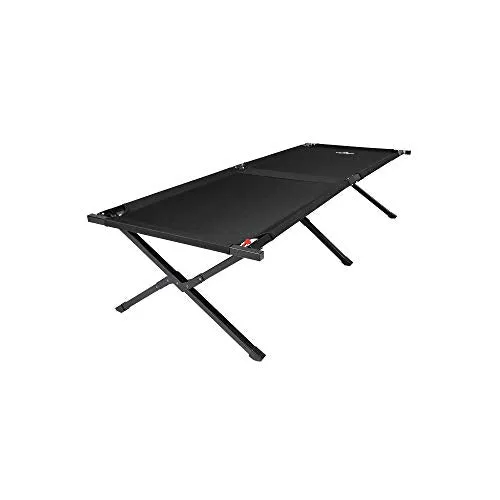Camping Cot w/ Pivot Arm,Folding Camping Cot,Durable Heavy Duty Canvas