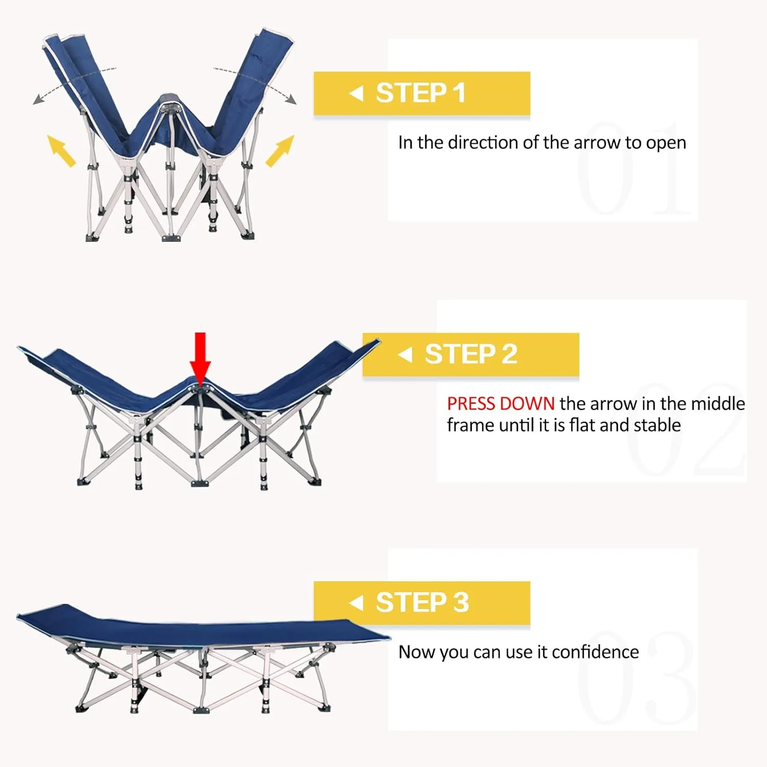 Camping Cot with Comfortable Mattress 2 Pack Blue and Purple Cots for Sleeping Camping Bed Folding Cot Guest Bed Easy to Setup Sturdy with Carry Bag for Indoor Outdoor