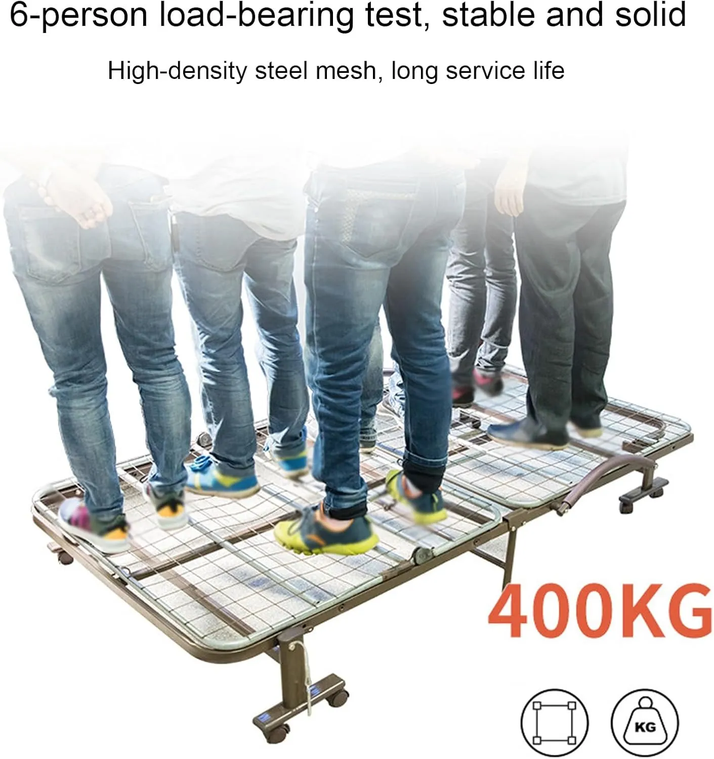 Camping Cot with Fixed Handle Camping Cots for Adults 6 Levels Adjustable with 360° Universal Roller Camping Cots Save Space(Brown)