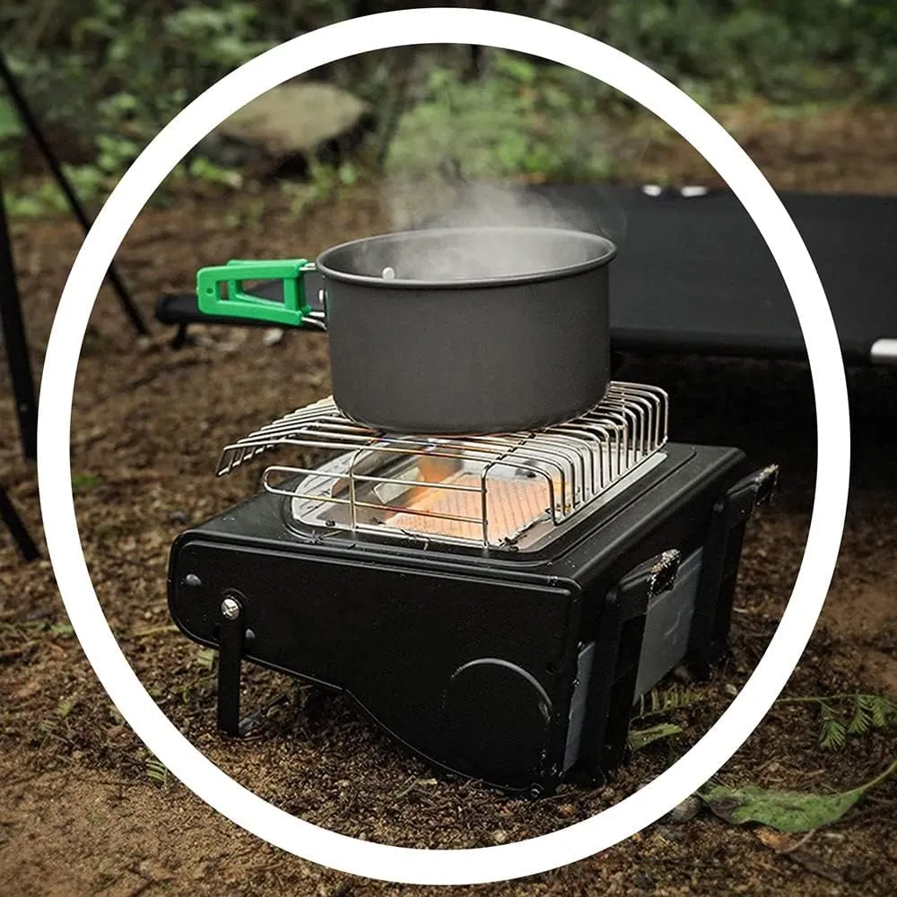 Camping Gas Heater Lightweight Tent Stove Multifunctional Space Heater Black Portable Butane Heater for Ice Fishing Backpacking Hiking Hunting (Color : Camping Heater)