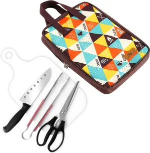 Camping Kitchen Cooker 5Pcs Set Travel Storage Bag Barbecue Accessories Portable Compact Backpack Barbecue Camping Hiking Travel Cooker Kit