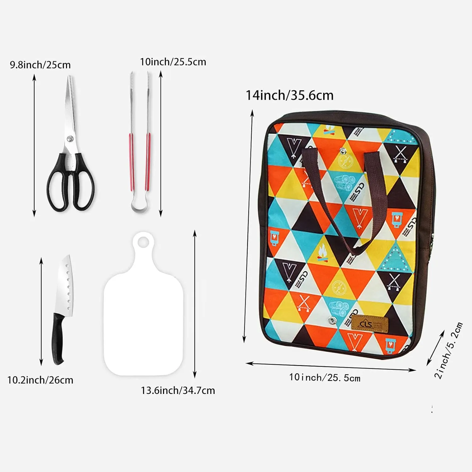 Camping Kitchen Cooker 5Pcs Set Travel Storage Bag Barbecue Accessories Portable Compact Backpack Barbecue Camping Hiking Travel Cooker Kit
