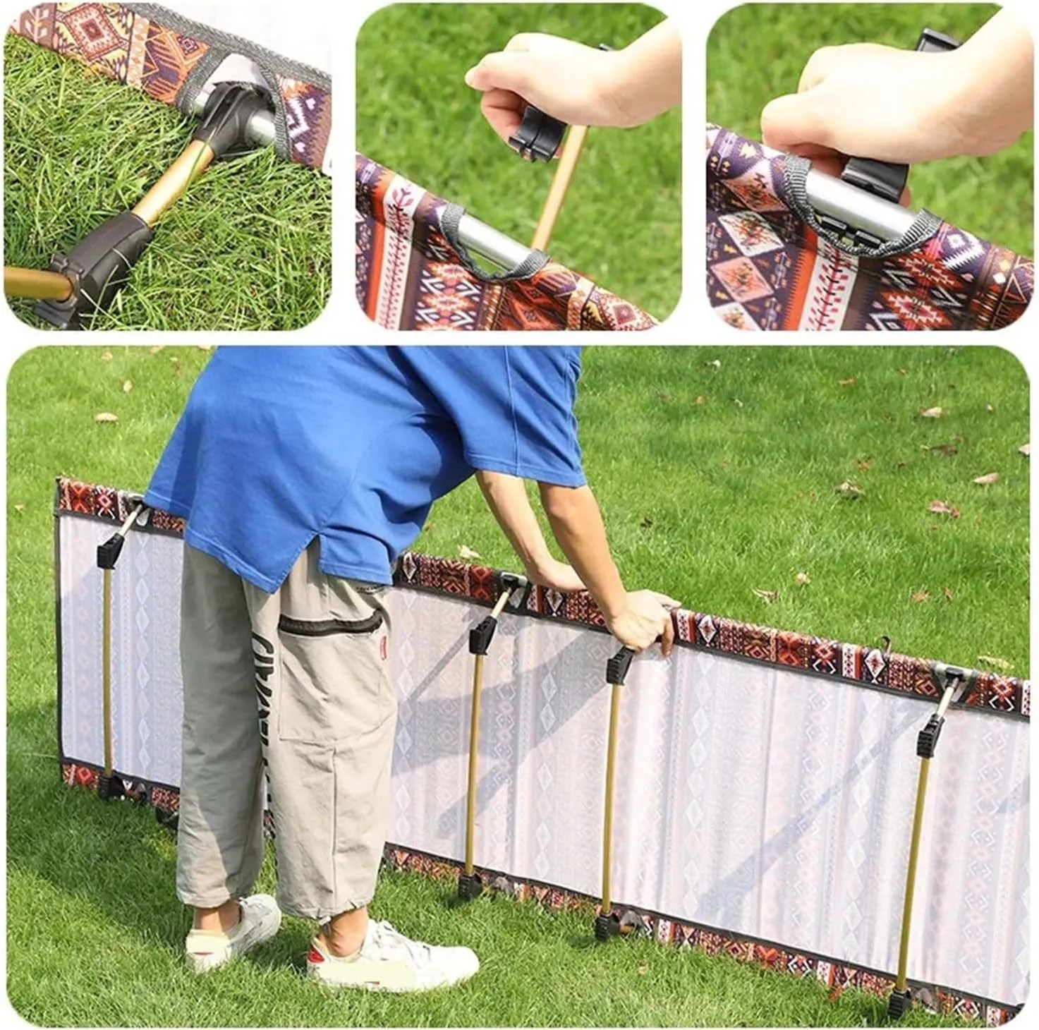 Camping Outfit Outdoor Folding Cot Camping 185cm Sleeping Aluminium Frame Tent Bed Cot Fashionable (Color : Blue)