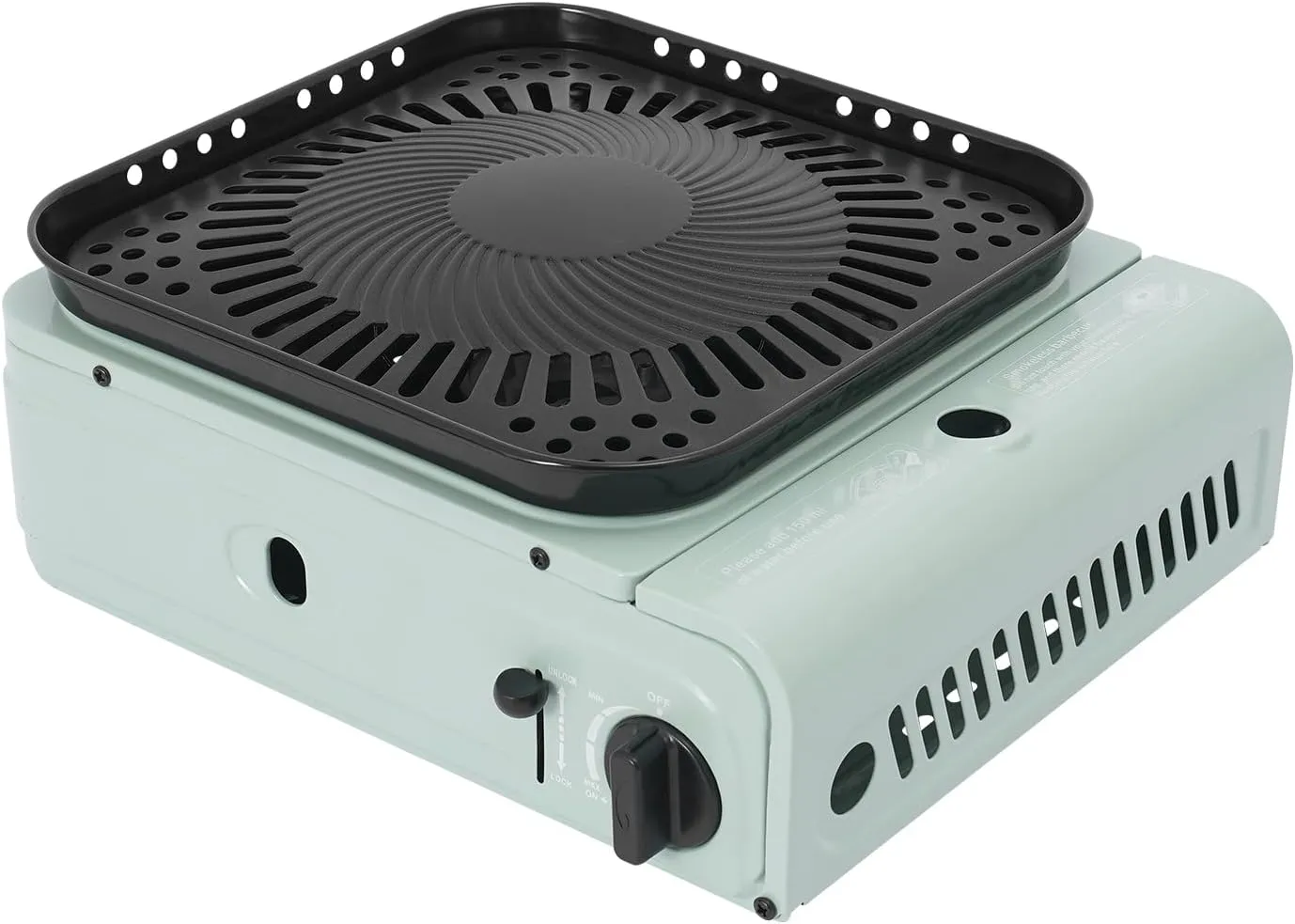 Camping Stove, Portable Propane or Butane Grill Gas Stove with Carrying Case for Camping, Hiking, Backpacking, RV Travel, Gatherings, or Other Outdoor Cooking