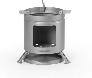 Camping Stove Titanium Wood Burning Stove,Lightweight Backpacking Stove for Outdoor Camping Trekking Hiking Backpacking Picnic BBQ