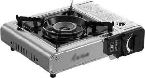 Camping-stoves Cassette Stove, Outdoor Wilderness Butane Burner, Camping Travel Picnic Cooking Stove, Gas Stove with Windproof Ring Includes Carrying Case
