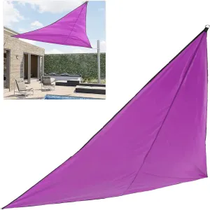 Camping Tarp Waterproof, Triangle Sun Shade Camping Traveling Awning, Backpacking Tarp Shelter Rain Tarp, Tent Canopy Waterproof Sunproof Multifunctional Camping Tarp(Purple)