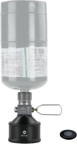 CAMPINGMOON 35g Empty Refillable Propane Gas Canister for Backpacking Camping Stove Fuel EN417 Lindal Valve with Refill Adapter and Propane Adapter BKTC-28/Z15/Z22