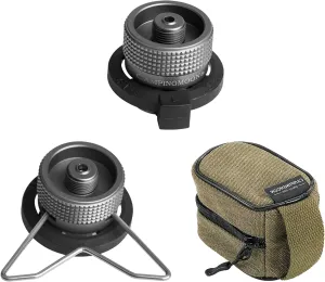 CAMPINGMOON 8oz Butane Canister Adapter Lockable Conver to Screw Type Catridge EN417 Lindal Valve Z10 Z11 bag