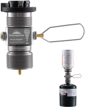 Campingmoon Fuel Canister Refill Adapter Isobutane/Butane Refill Adapter Lindal Valve Canister Shifter Gas Saver Plus Camping Stove Adapter