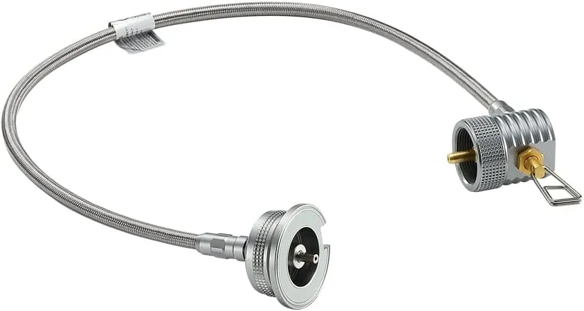 CAMPINGMOON Propane to Butane Adapter Built-in Regulator with Extend Hose 16oz/1Lb Small Propane Tank to Camping Butane Stove Z59-CB