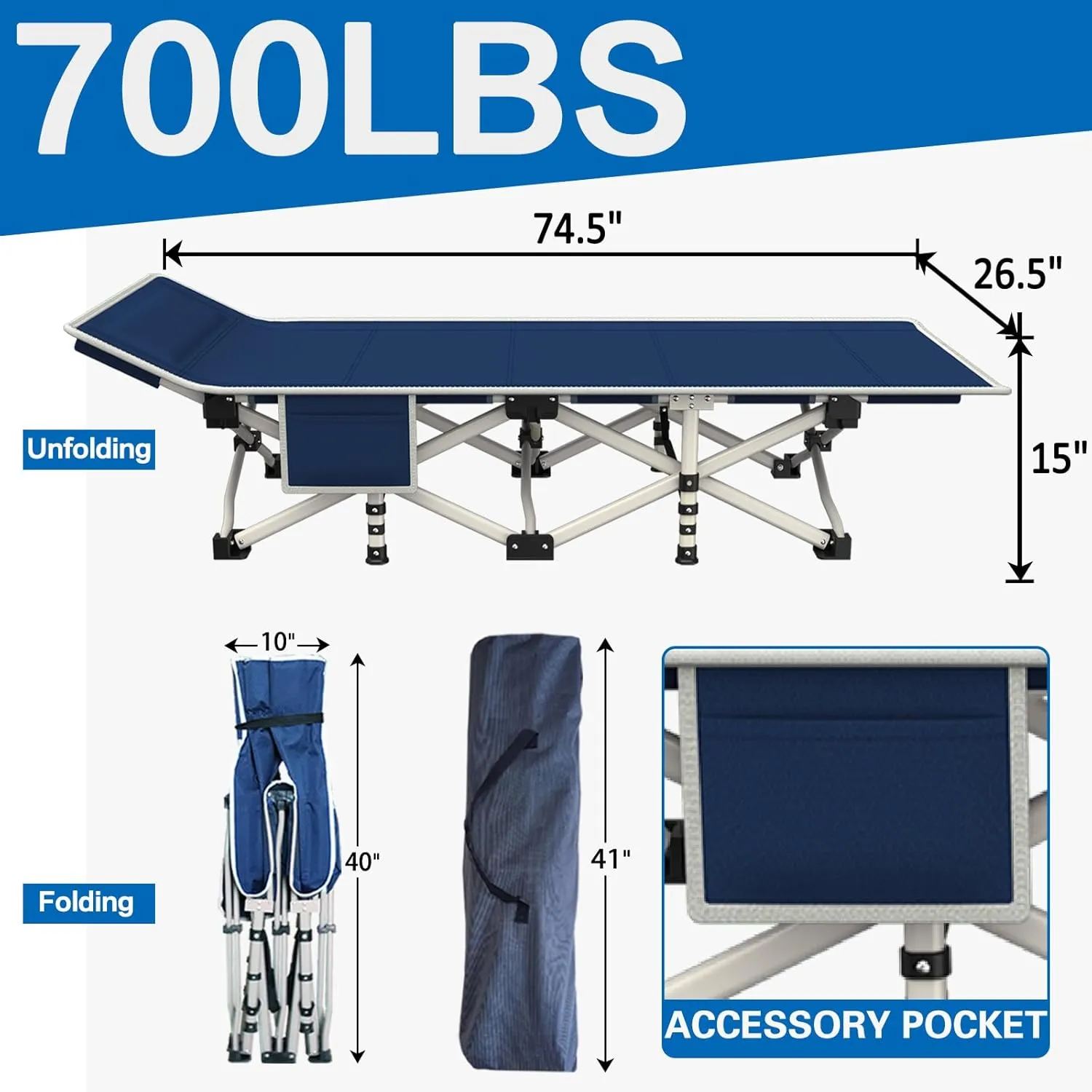 campintg cot with Mattress 3