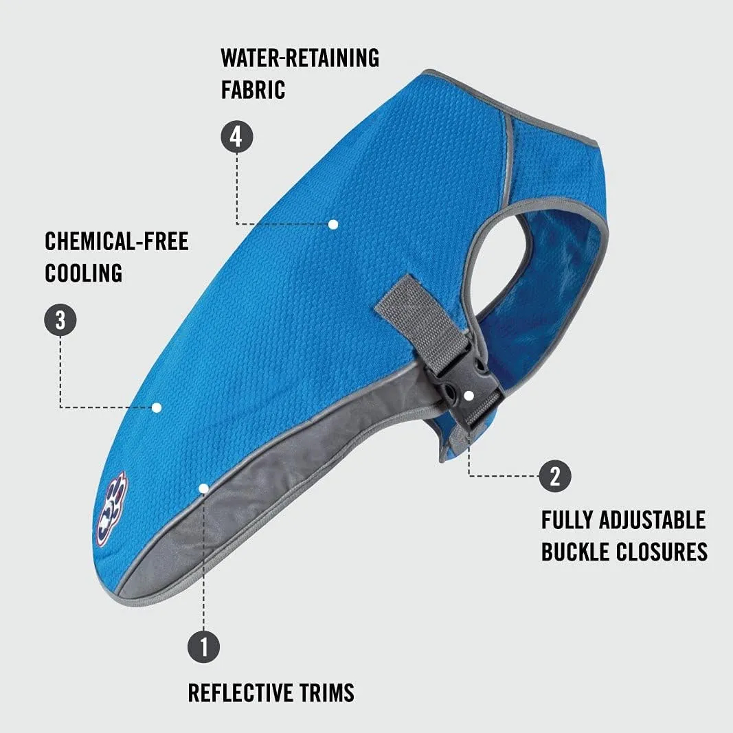 Canada Pooch Dog Cooling Vest - Evaporative Cooling Vest for Dogs with Breathable Mesh Material & Reflective Lining, Adjustable Dog Cooling Vest Great for Dogs 18 (17-19" Back Length), Tie Dye