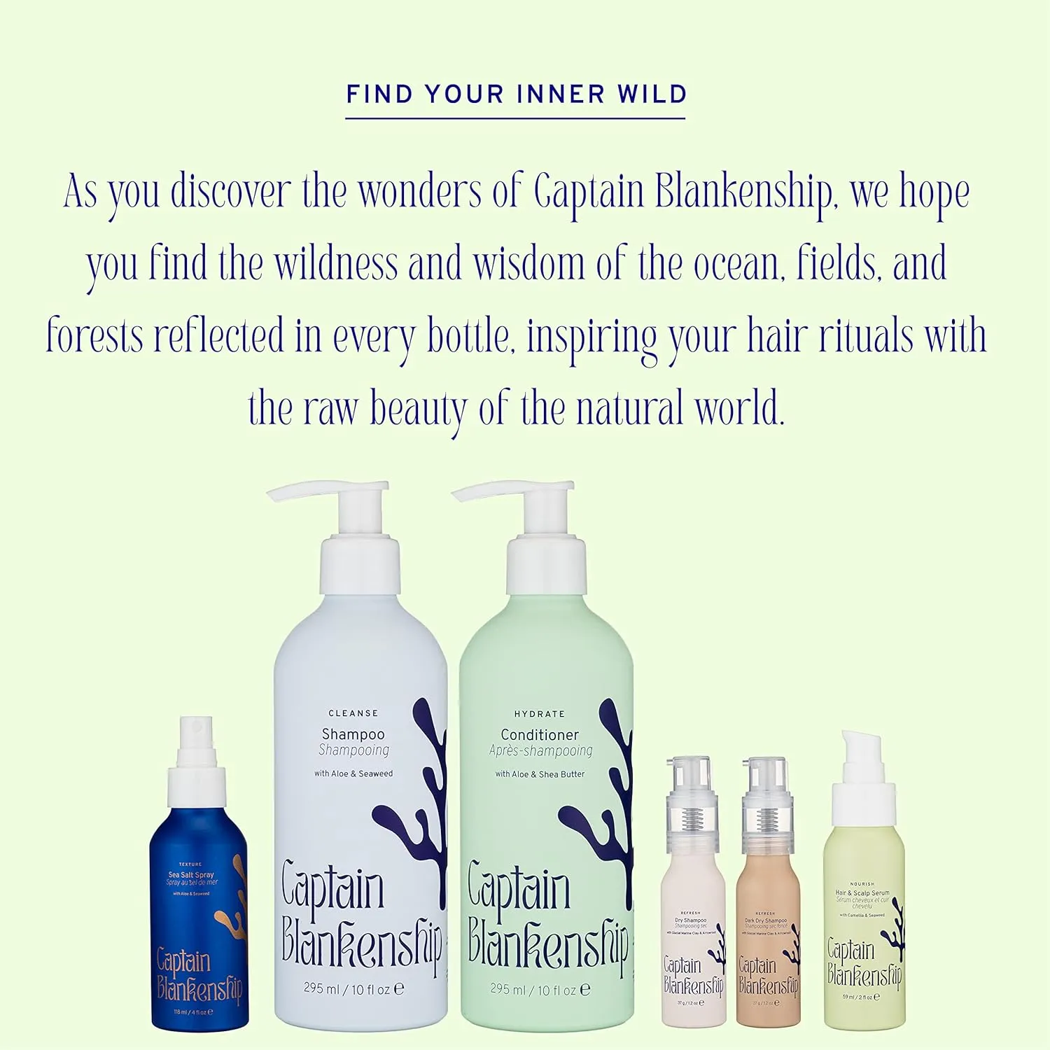 Captain Blankenship Texture Sea Salt Hair Spray | Adds Volume, Texture & Natural Waves | Color-Safe, Organic, Sulfate-Free, Vegan Haircare - 2 oz