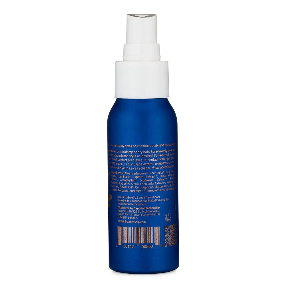 Captain Blankenship Texture Sea Salt Hair Spray | Adds Volume, Texture & Natural Waves | Color-Safe, Organic, Sulfate-Free, Vegan Haircare - 2 oz