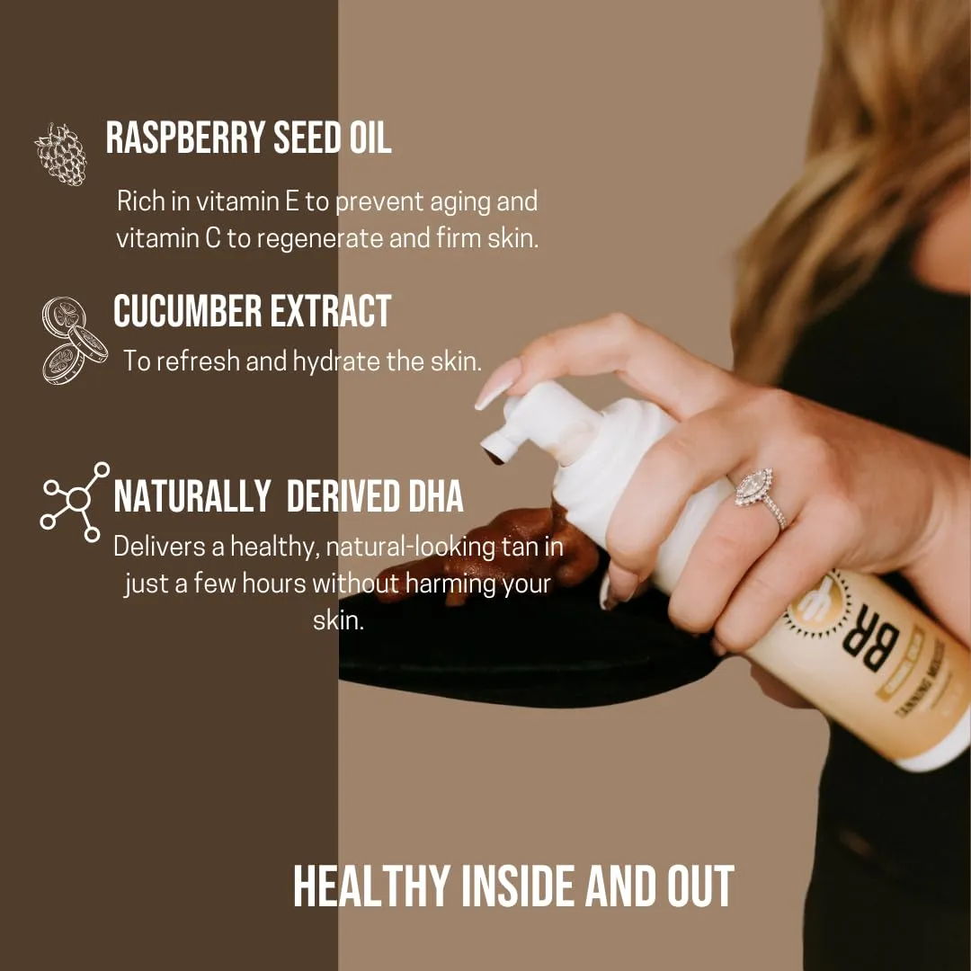 Caramel Cream Tanning Mousse | Easy Application & Instant Gratification | Dries Immediately Without Leaving You Sticky | Non-Scented, Streak Free