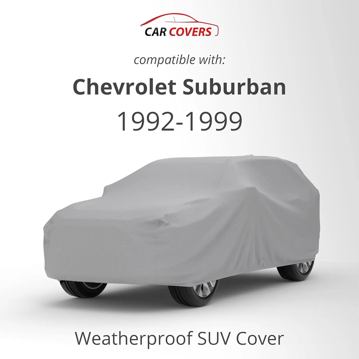 CarCovers Weatherproof SUV Cover & Warranty Compatible with Chevrolet 1992-1999 Suburban - Outdoor Cover Theft Cable Lock SUV Accessories Better Than Waterproof