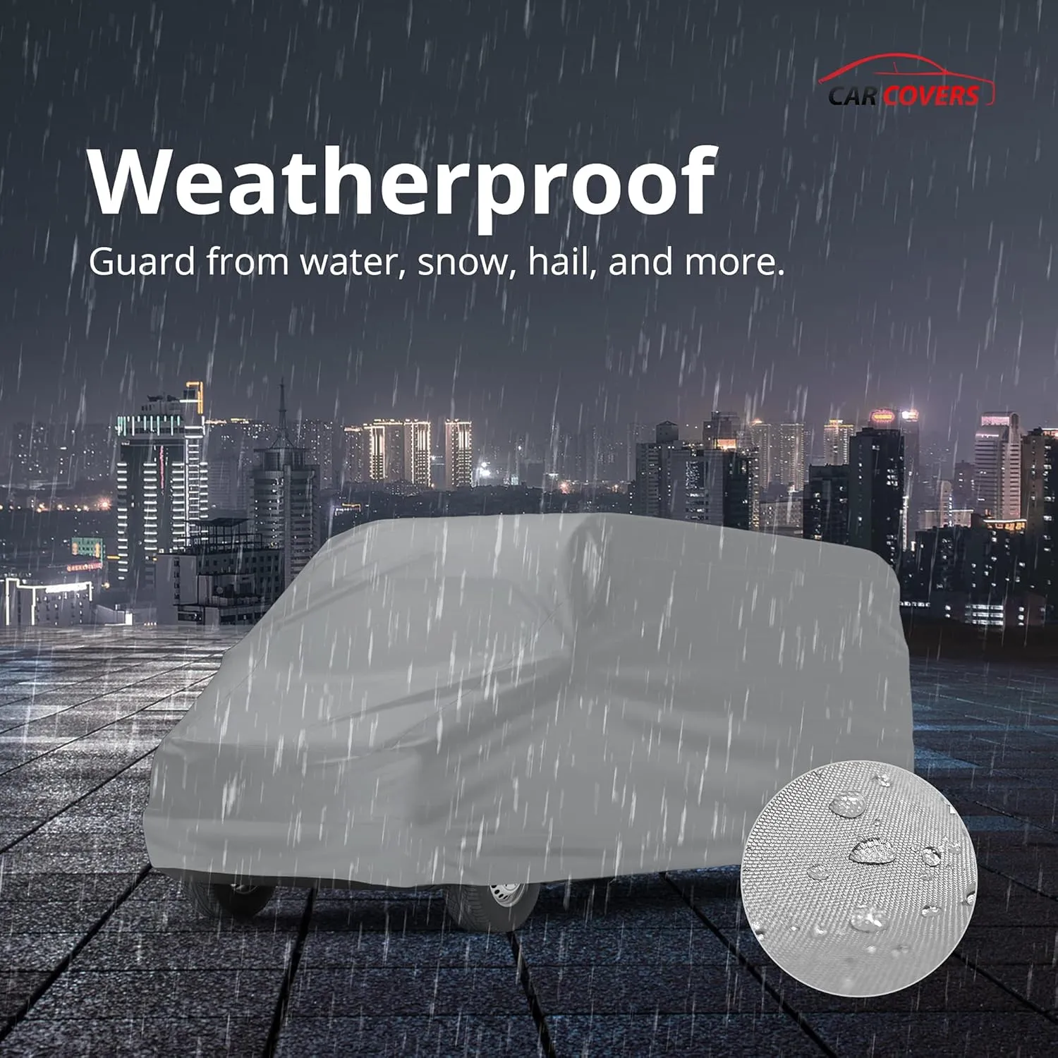 CarCovers Weatherproof Van Cover & Warranty Compatible with Dodge 2008-2019 Grand Caravan - Outdoor Cover Theft Cable Lock Van Accessories Better Than Waterproof