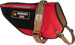 Carhartt Nylon Ripstop Service Dog Harness, High Risk Red/Carhartt Brown, X-Large