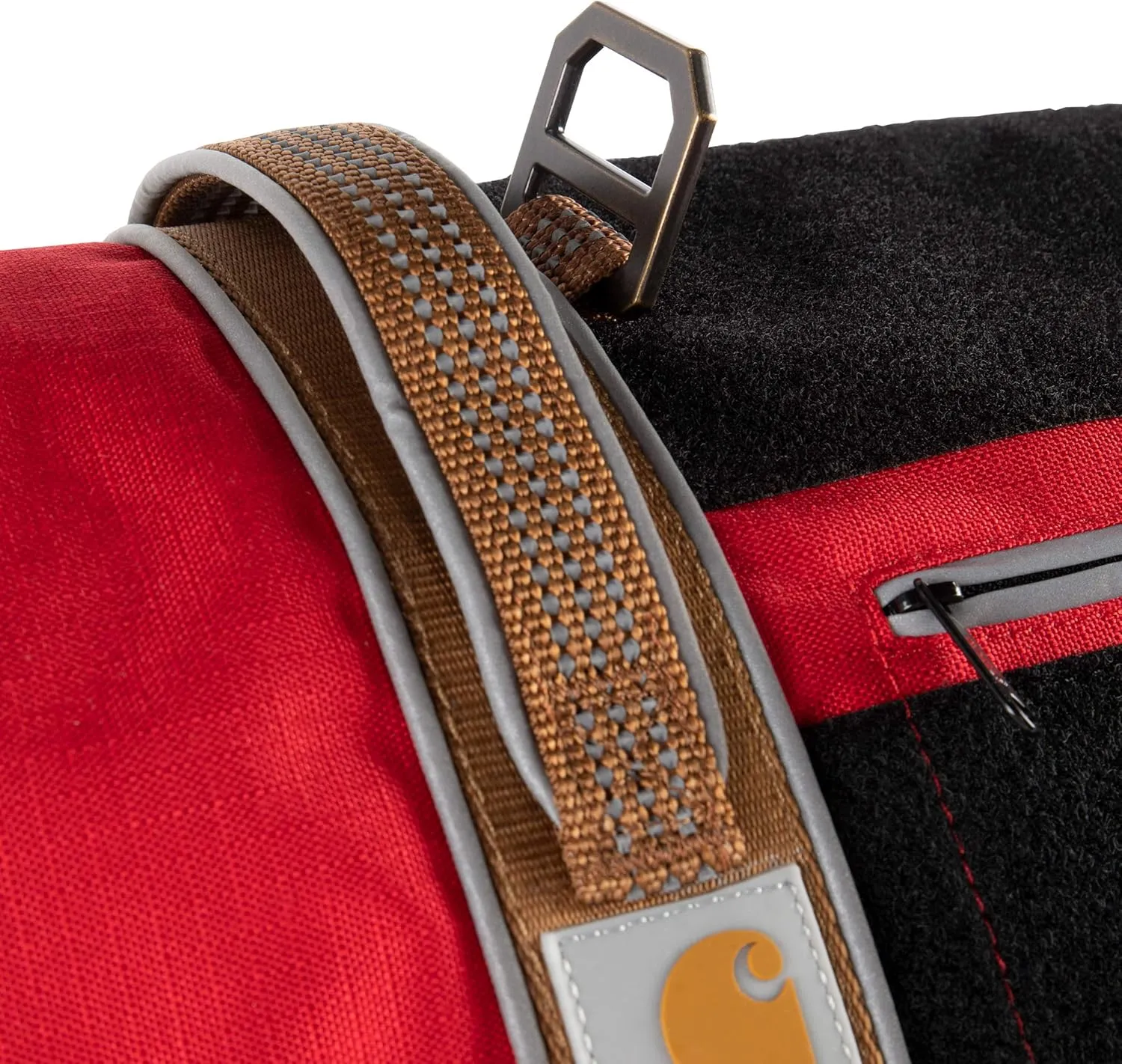 Carhartt Nylon Ripstop Service Dog Harness, High Risk Red/Carhartt Brown, X-Large