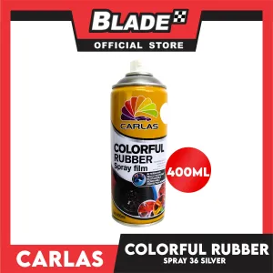 Carlas Colorful Rubber Spray Paint Film 36, C108 (Silver) 400ml