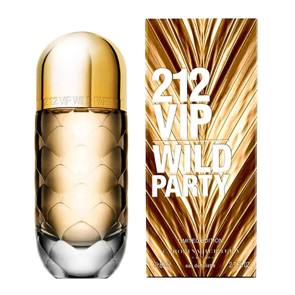 Carolina Herrera 212 VI Wild Party for Women Eau de Toilette Spray, 2.7 Ounce