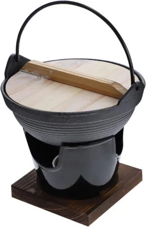 Cast Iron Sukiyaki Pot Outdoor Cooking Camping Non-stick Pot Multifunctional Saucepan