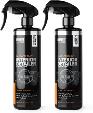 CERAKOTE Rapid Ceramic Interior Detailer and Protectant (28 fl oz.) – Quick and Easy – Multi-Surface and Navigation Screen Safe – Dry to the Touch – Clean and Protect