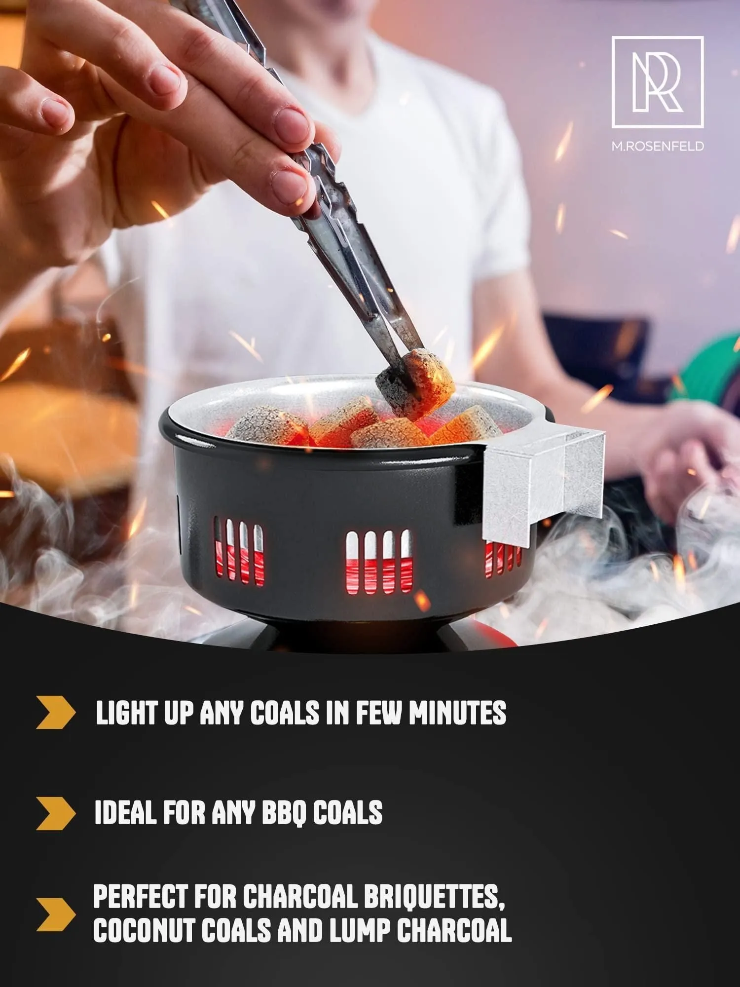 Charcoal Electric Burner 450W with Electric Starter Red Expert assistance Coconut Best choice Lighters Burner Plate Multipurpose Charcoal Coiled Stainless Hot 304 Charcoal Steel with Tongs