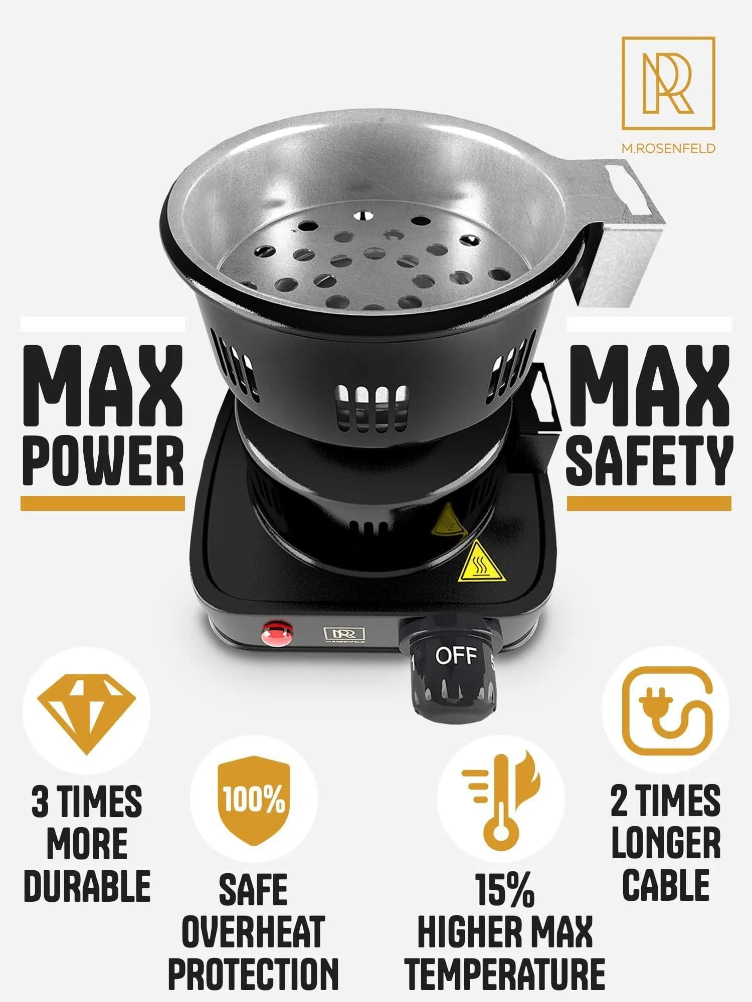 Charcoal Electric Burner 450W with Electric Starter Red Expert assistance Coconut Best choice Lighters Burner Plate Multipurpose Charcoal Coiled Stainless Hot 304 Charcoal Steel with Tongs