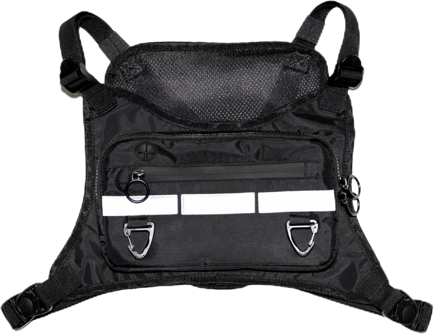 Chest Bag for Men and Women – Running Vest with Reflective Strips – Tactical Chest Rig for Sports, Cycling, Workout, Hiking – Lightweight and Water-Resistant Chest Pack with Phone Holder