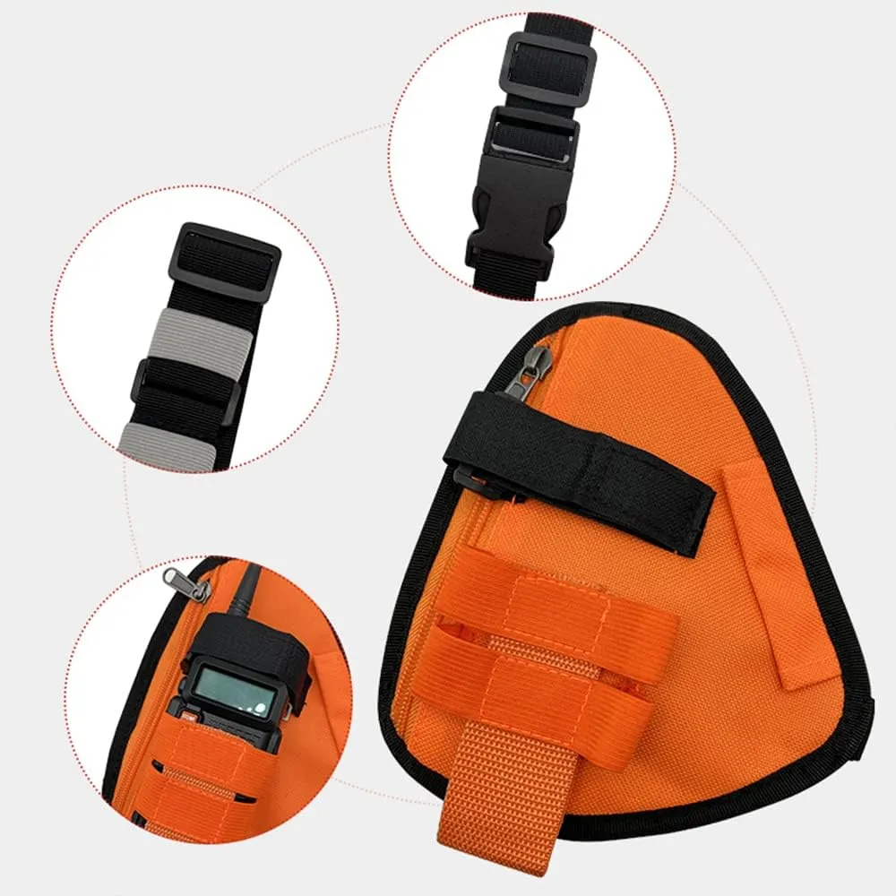 Chest Harness Shoulder Holster - Adjustable Single Radio Pouch for Motorola Radios & BAOFENG Walkie Talkies