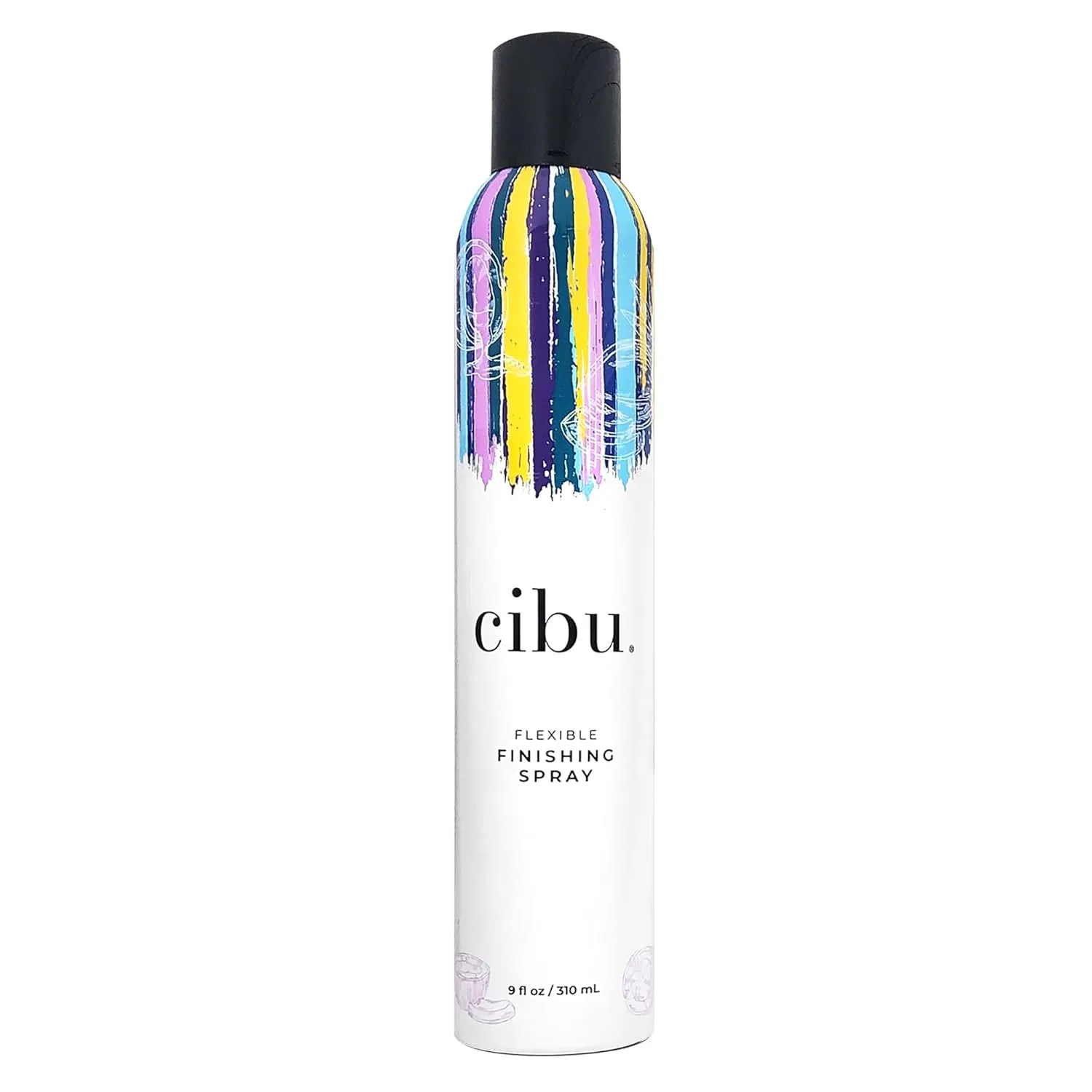 Cibu Flexible Finishing Spray - Humidity-Resistant for Shine and Protection - Long-Lasting Firm Finishing Hold Hair Spray for Heat Styling & Humidity Control w/ Argan and Coconut Oils - 8oz