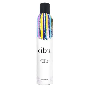 Cibu Flexible Finishing Spray - Humidity-Resistant for Shine and Protection - Long-Lasting Firm Finishing Hold Hair Spray for Heat Styling & Humidity Control w/ Argan and Coconut Oils - 8oz