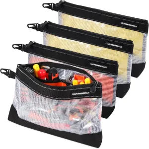 Clear Tool Bag, 4PCS Tool Pouches, 12IN Small Tool Bag With Zipper,Utility small tool pouch for Tool Organizers and Storage