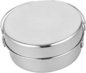 Compact Camping Cookware Set Stainless Steel Pot Pan Bowl Plate Portable Outdoor Gear for Hiking