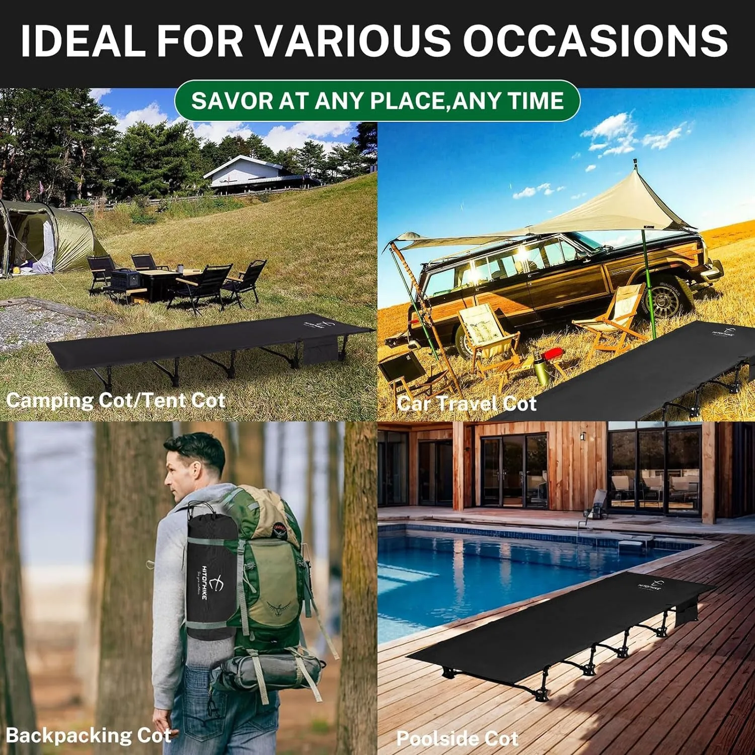 compact folding camping cot for outdoor adventures