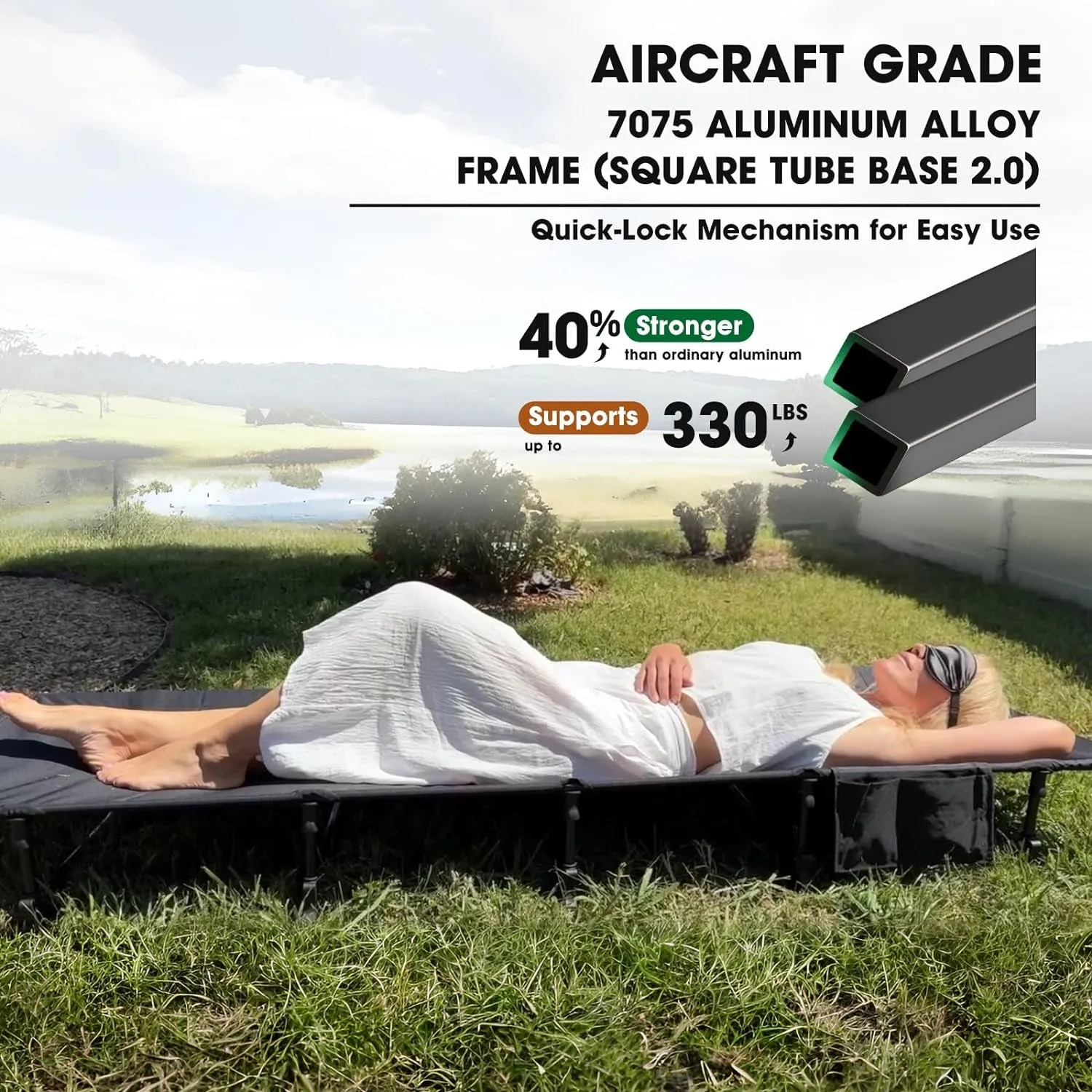 compact folding camping cot for outdoor adventures