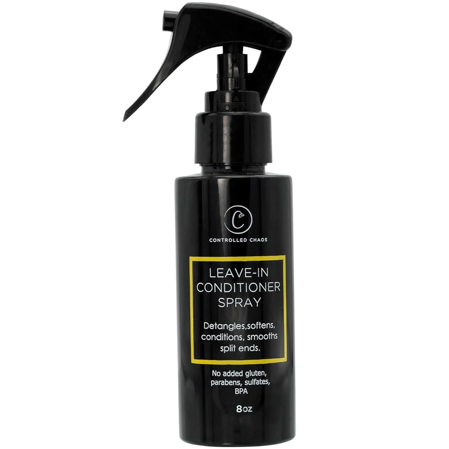 Controlled Chaos 8 oz Leave-In Conditioner Spray - Anti Frizz Hair Detangler Spray for Dry Damaged Hair with Natural Watermelon & Sunflower Seed Oil & Honey - Non-Greasy, Gluten,Sulfate & Paraben Free